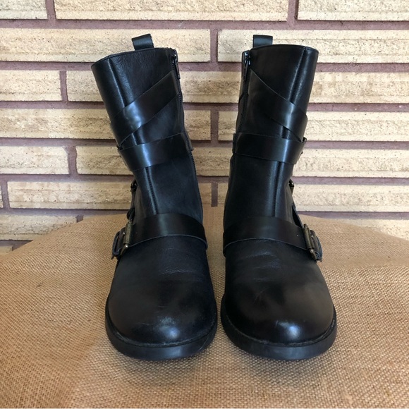 Black Leather Ankle Boots - Size 8.5 - 8 1/2 - Nine West - Black Booties - Picture 14 of 15